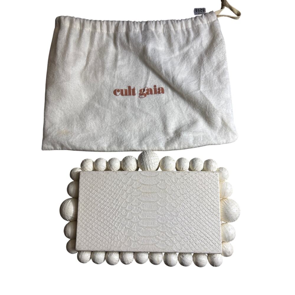 Cult Gaia Eos Clutch in Ivory